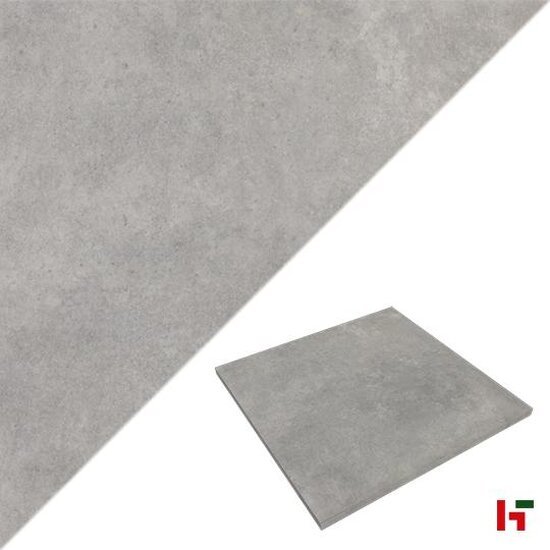 Keramische tegels - Messina, Keramische Terrastegel Grey 80 x 80 x 2 cm - Stone Base