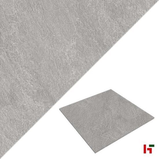 Keramische tegels - Manhattan, Keramische Terrastegel Grey 90 x 90 x 2 cm - Stone Base