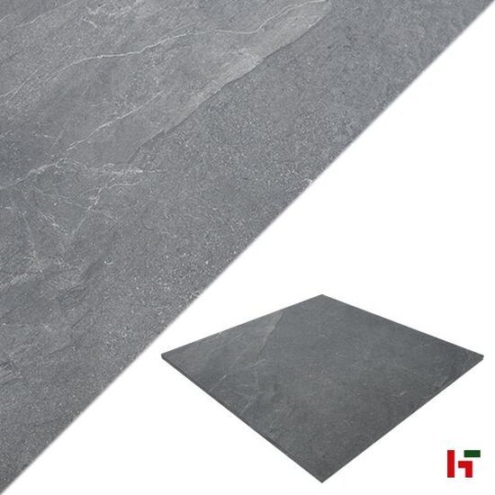 Keramische tegels - Solido Ceramica, Marmo Nero 90 x 90 x 3 cm - Stone Base