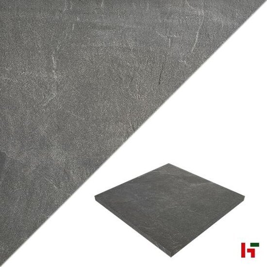 Keramische tegels - Solido Ceramica, Slate Ocean Grey 60 x 60 x 3 cm - Stone Base