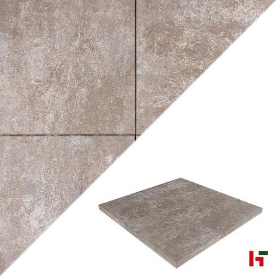 Betontegels - Trippel T, Betontegel Bruin Nuance 60 x 60 x 4 cm - MBI