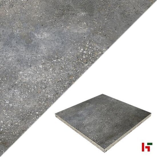 GeoCeramica - GeoCeramica Starter, Cementmix Meso Dark grey 80 x 80 x 4 cm - MBI