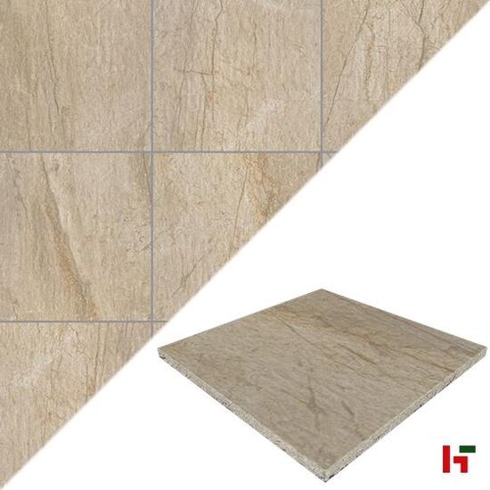 GeoCeramica - GeoCeramica, Bresscia Beige 100 x 100 x 4 cm - MBI