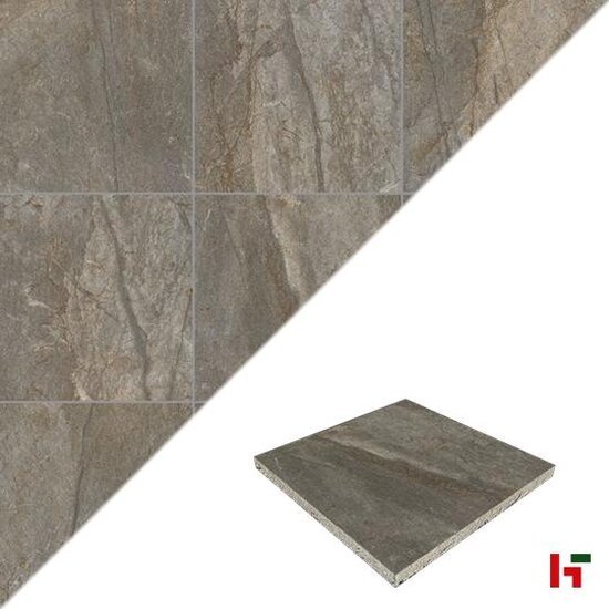 GeoCeramica - GeoCeramica, Bresscia Taupe 60 x 60 x 4 cm - MBI