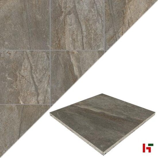 GeoCeramica - GeoCeramica, Bresscia Taupe 100 x 100 x 4 cm - MBI