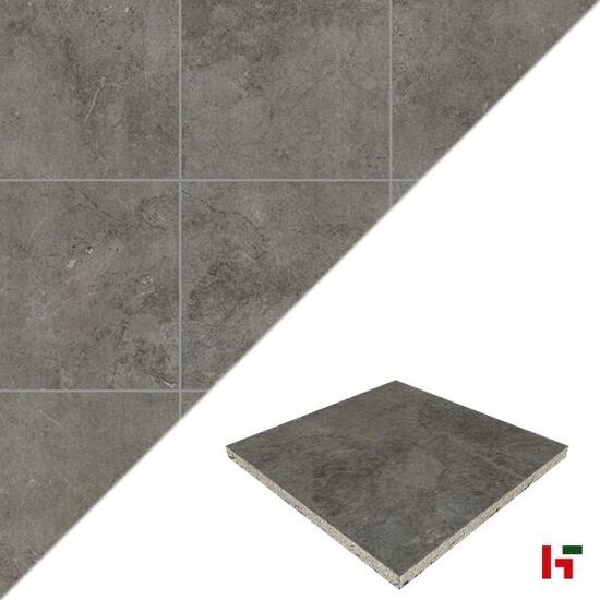 GeoCeramica - GeoCeramica, Baltico Grey Punch 80 x 80 x 4 cm - MBI