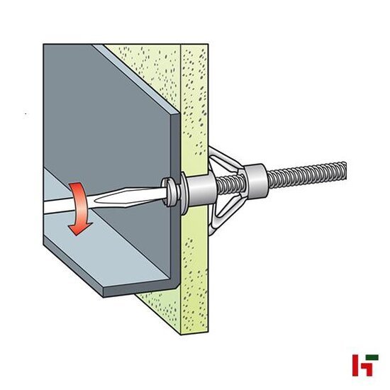 Verankering - Metalen hollewand plug met schroef, Verzinkt staal 60 mm Small Box M5 - SWG