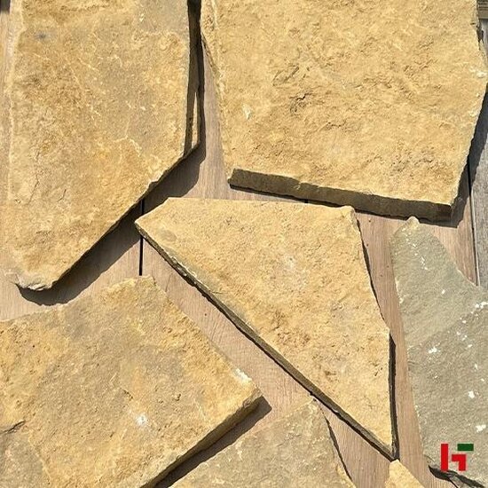 Natuursteentegels - Gres, Flagstone Natuurruw - Zandsteen XL - 85 kg/m² - 30-60cm - 2-5 cm dik - Private label