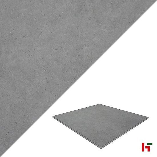 Keramische tegels - Novara, Keramische Terrastegel Concreto 90 x 90 x 2 cm - Stone Base