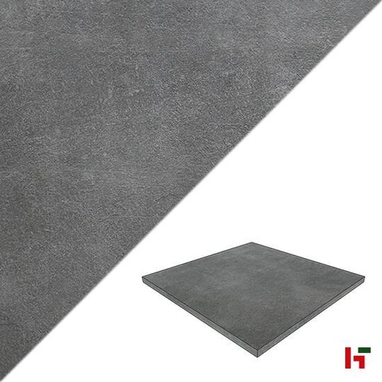 Keramische tegels - Solido Ceramica, Cemento Smoke 80 x 80 x 3 cm - Stone Base