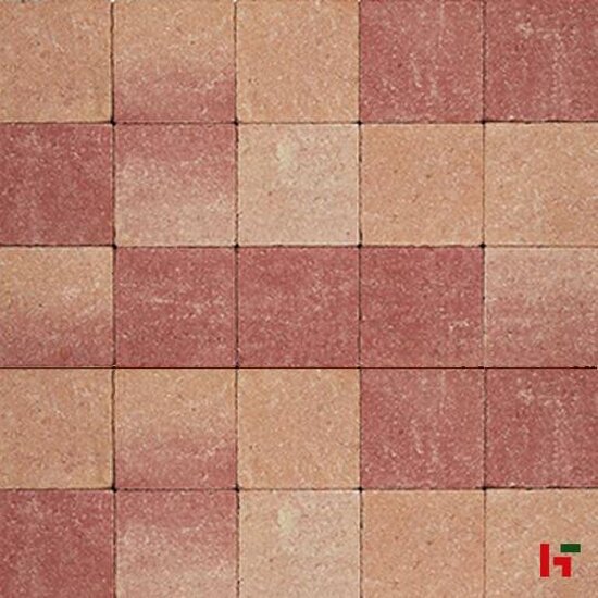 Betonklinkers - Inline getrommeld, Betonklinker Rose-Rood 15 x 15 x 6 cm - Coeck