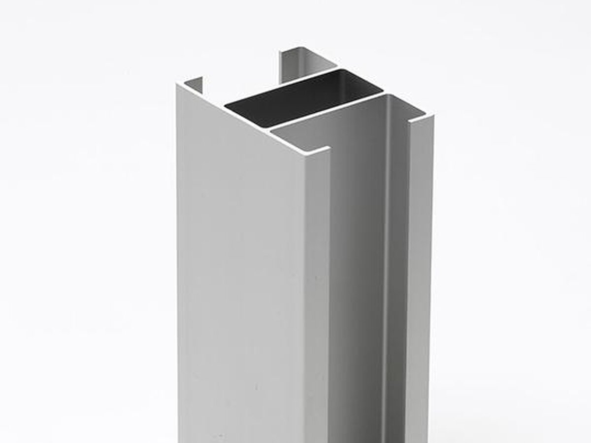 Aluminium voor tuinscherm Aluminium (RAL 7030) Tussenpaal 3000 x 80 x mm | Hilfra