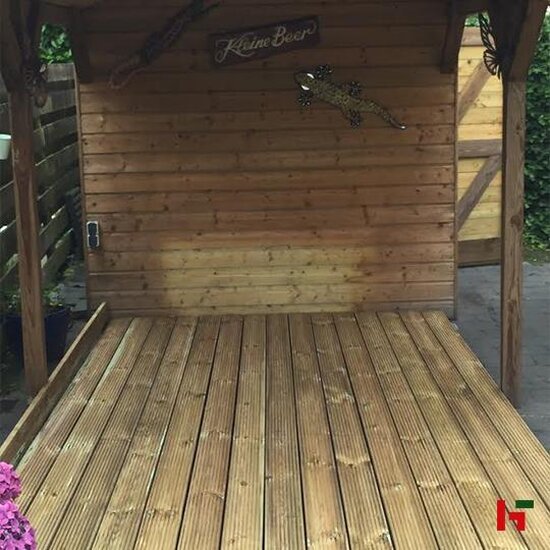 Houten terrasplanken - Terrasplank Grenen, Geschaafd 28 x 145 mm 420 cm Verduurzaamd - Private label