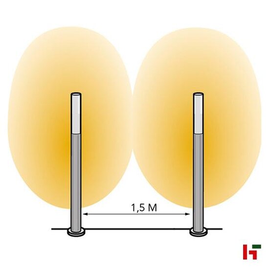 Staande verlichting - Nodin 1020 x 105 x 105 mm RVS - LightPro