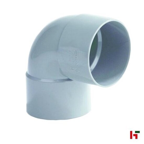 Riolering & sanitair - PVC Bocht met lijmmof Grijs Mof-Mof Ø 75 mm 90° - Private label